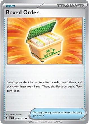 'Pokemon - 'Boxed Order 143/162  - Reverse Holofoil SV05 Temporal Forces - Uncommon