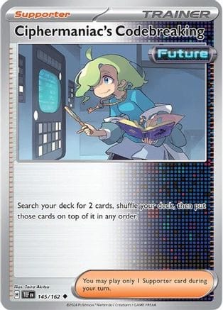 'Pokemon - 'Ciphermaniac's Codebreaking 145/162  SV05 Temporal Forces - Uncommon