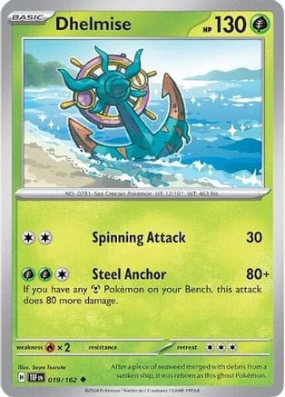 'Pokemon - 'Dhelmise 019/162  SV05 Temporal Forces - Uncommon