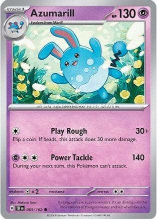 'Pokemon - 'Azumarill 065/162  SV05 Temporal Forces - Common