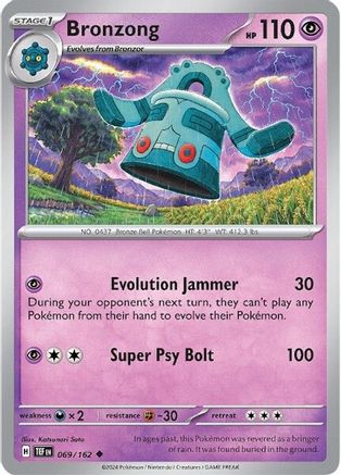 'Pokemon - 'Bronzong 069/162  SV05 Temporal Forces - Uncommon