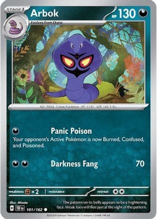 'Pokemon - 'Arbok 101/162  SV05 Temporal Forces - Common