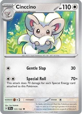 'Pokemon - 'Cinccino 137/162  SV05 Temporal Forces - Uncommon