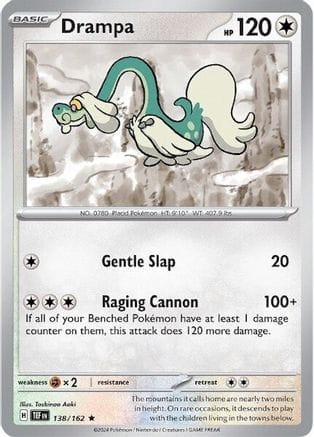 'Pokemon - 'Drampa 138/162  - Holofoil SV05 Temporal Forces - Rare