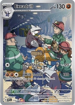 'Pokemon - 'Excadrill 174/162  - Holofoil SV05 Temporal Forces - Illustration Rare