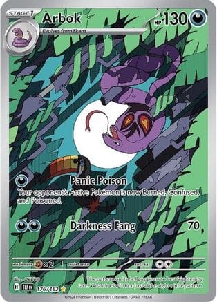 'Pokemon - 'Arbok 176/162  - Holofoil SV05 Temporal Forces - Illustration Rare