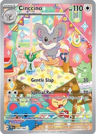 'Pokemon - 'Cinccino 183/162  - Holofoil SV05 Temporal Forces - Illustration Rare