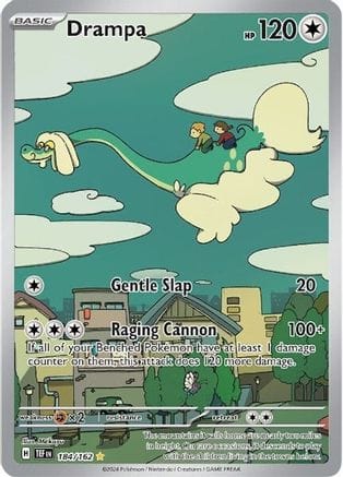 'Pokemon - 'Drampa 184/162  - Holofoil SV05 Temporal Forces - Illustration Rare