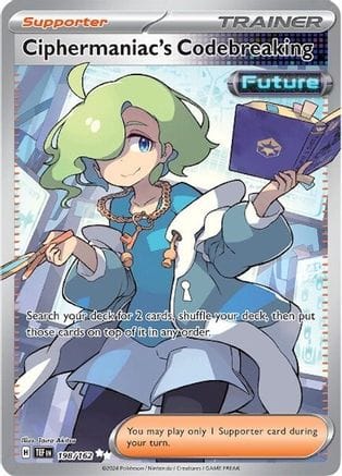 'Pokemon - 'Ciphermaniac's Codebreaking 198/162  - Holofoil SV05 Temporal Forces - Ultra Rare