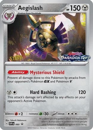 'Pokemon - 'Aegislash 060  - Holofoil SV Scarlet & Violet Promo Cards - Promo