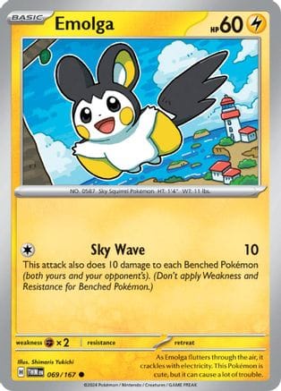 'Pokemon - 'Emolga 069/167  SV06 Twilight Masquerade - Common