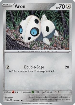 'Pokemon - 'Aron 120/167  - Reverse Holofoil SV06 Twilight Masquerade - Common