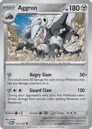 'Pokemon - 'Aggron 122/167  SV06 Twilight Masquerade - Uncommon