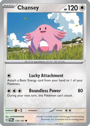 'Pokemon - 'Chansey 133/167  SV06 Twilight Masquerade - Common
