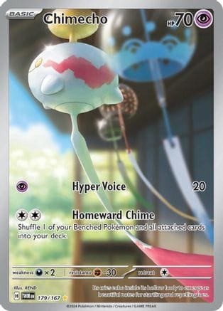 'Pokemon - 'Chimecho 179/167  - Holofoil SV06 Twilight Masquerade - Illustration Rare