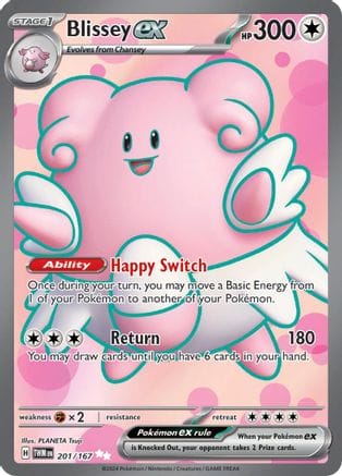 'Pokemon - 'Blissey ex 201/167  - Holofoil SV06 Twilight Masquerade - Ultra Rare
