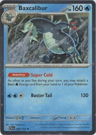 'Pokemon - 'Baxcalibur 060/193  - Holofoil Blister Exclusives - Promo