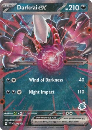 'Pokemon - 'Darkrai ex (Darkrai) 110  - Holofoil Battle Academy 2024 - Holo Rare