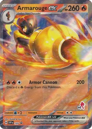 'Pokemon - 'Armarouge ex (Armarouge 60) 105  - Holofoil Battle Academy 2024 - Holo Rare