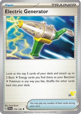 'Pokemon - 'Electric Generator - Pikachu 32 170  Battle Academy 2024 - Uncommon