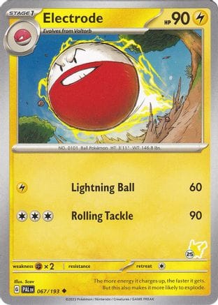 'Pokemon - 'Electrode - Pikachu 25 067  Battle Academy 2024 - Uncommon