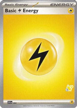 'Pokemon - 'Basic Lightning Energy - Pikachu 3 004  Battle Academy 2024 - Common