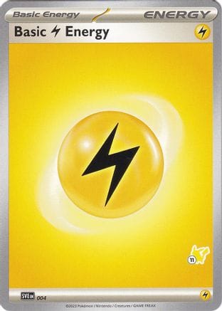 'Pokemon - 'Basic Lightning Energy - Pikachu 11 004  Battle Academy 2024 - Common