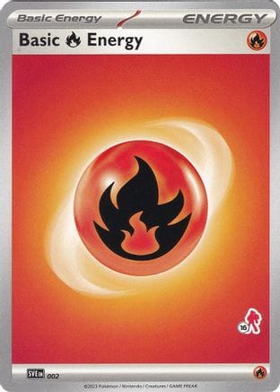 'Pokemon - 'Basic Fire Energy - Armarouge 16 002  Battle Academy 2024 - Unconfirmed