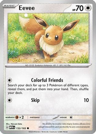 'Pokemon - 'Eevee 133/165  Miscellaneous Cards & Products - Promo