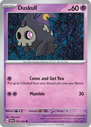 'Pokemon - 'Duskull 018/064  SV Shrouded Fable - Common