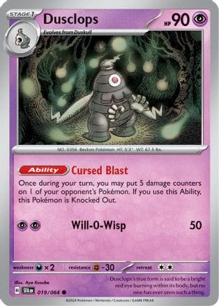 'Pokemon - 'Dusclops 019/064  SV Shrouded Fable - Common