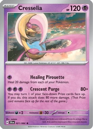 'Pokemon - 'Cresselia 021/064  - Reverse Holofoil SV Shrouded Fable - Rare