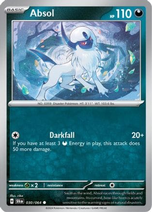 'Pokemon - 'Absol 030/064  SV Shrouded Fable - Common