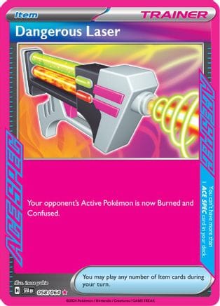 'Pokemon - 'Dangerous Laser 058/064  - Holofoil SV Shrouded Fable - ACE SPEC Rare
