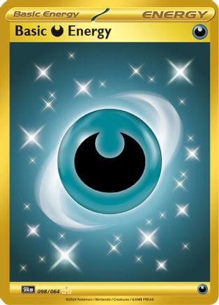 'Pokemon - 'Basic Darkness Energy 098/064  - Holofoil SV Shrouded Fable - Hyper Rare
