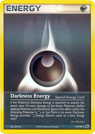 'Pokemon - 'Darkness Energy (Special) 093/109  Deck Exclusives - Rare