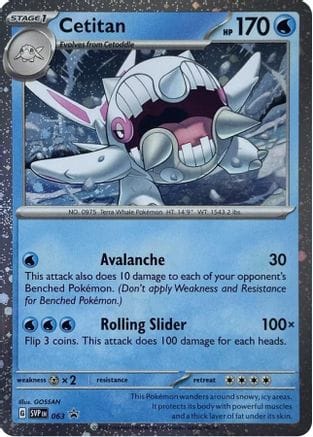 'Pokemon - 'Cetitan 063  - Holofoil SV Scarlet & Violet Promo Cards - Promo