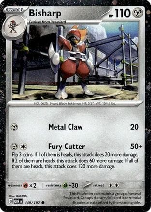 'Pokemon - 'Bisharp 149/197  - Holofoil Miscellaneous Cards & Products - Promo