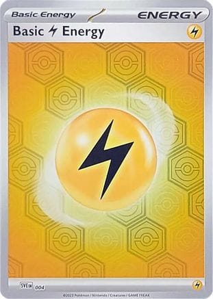 'Pokemon - 'Basic Lightning Energy 004  - Reverse Holofoil SV Shrouded Fable - Common