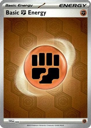 'Pokemon - 'Basic Fighting Energy 006  - Reverse Holofoil SV Shrouded Fable - Common