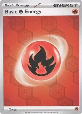 'Pokemon - 'Basic Fire Energy 002  - Reverse Holofoil SV Shrouded Fable - Common