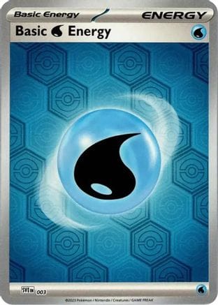 'Pokemon - 'Basic Water Energy 003  - Reverse Holofoil SV Shrouded Fable - Common