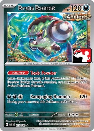 'Pokemon - 'Brute Bonnet 123/182  Prize Pack Series Cards - Rare