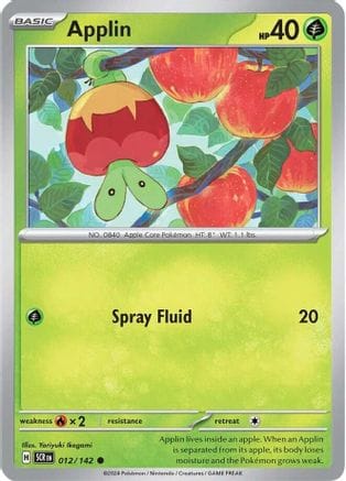 'Pokemon - 'Applin 012/142  SV07 Stellar Crown - Common