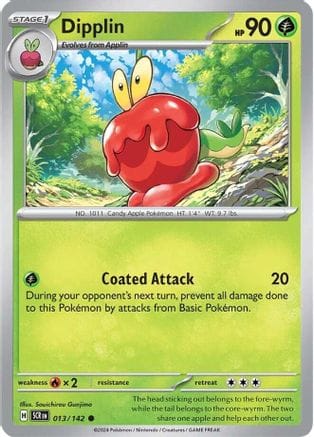 'Pokemon - 'Dipplin 013/142  SV07 Stellar Crown - Common