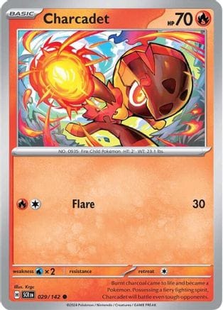 'Pokemon - 'Charcadet 029/142  SV07 Stellar Crown - Common