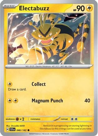 'Pokemon - 'Electabuzz 046/142  SV07 Stellar Crown - Common