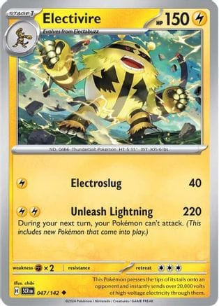 'Pokemon - 'Electivire 047/142  SV07 Stellar Crown - Uncommon