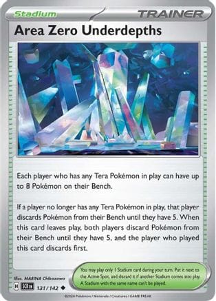 'Pokemon - 'Area Zero Underdepths 131/142  - Reverse Holofoil SV07 Stellar Crown - Uncommon