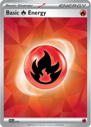 'Pokemon - 'Basic Fire Energy 010  - Holofoil SVE Scarlet & Violet Energies - Common